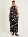 Monsoon Lei Flower Jumpsuit, Black