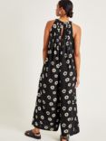 Monsoon Lei Flower Jumpsuit, Black