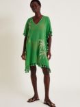 Monsoon Priscilla Embellished Kaftan, Green