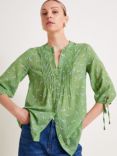 Monsoon Camille Leaf Blouse, Green