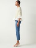 L.K.Bennett Maisie Frill Trim Jumper, Ivory