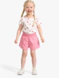 Lindex Kids' Organic Cotton Solid Poplin Shorts, Pink