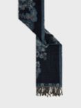 Gerard Darel Dorine Floral Wool Scarf, Navy/Multi