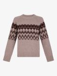 Gerard Darel Janina Fair Isle Wool Blend Jumper, Camel/Multi