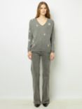 Gerard Darel Jodelle Star Cashmere Jumper, Grey