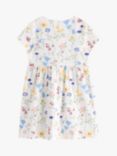 Lindex Baby Organic Cotton Meadow Print Dress, Light Dusty White