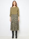 Gerard Darel Damya Floral Skirt, Khaki/Multi