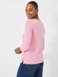 Crew Clothing Perfect Slub Crew Neck Jersey Top, Pastel Pink