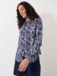 Crew Clothing Lyla Button Blouse, Navy Blue