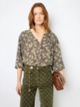 Gerard Darel Adena Floral Top, Khaki/Multi