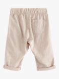 Lindex Baby Organic Cotton & Linen Blend Trousers, Light Grey