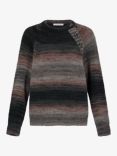 Gerard Darel Jaida Stripe Wool Blend Jumper, Grey/Multi