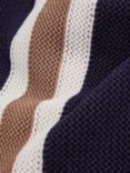 Reiss Ricardo Stripe Detail Polo Shirt, Navy/Camel