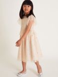 Monsoon Kids' Sequin Spot Top & Skirt Set, Pale Pink