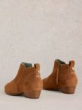 White Stuff Wide Fit Suede Ankle Boots, Mid Tan