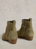 White Stuff Cedar Suede Ankle Boots, Khaki