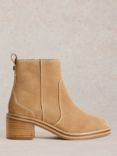 White Stuff Cleo Suede Ankle Boots, Light Tan