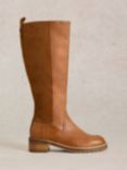 White Stuff Serena Leather Knee High Boots, Mid Tan