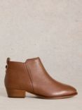 White Stuff Willow Leather Ankle Boots, Tan