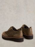 White Stuff Suede and Leather Chunky Brogues, Khaki