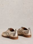 White Stuff Thistle Leather Lace Up Brogues, Pale Gold