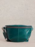 White Stuff Mini Sebby Leather Sling Bag, Mid Teal