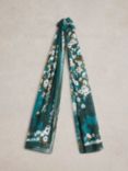 White Stuff Daisy Hare Scarf, Teal/Multi