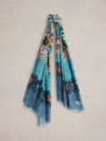 White Stuff Bejewelled Scarf, Blue/Multi