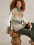 White Stuff Spacedye Wool Blend Poncho, Natural/Multi