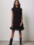 Mint Velvet Broderie Anglaise Mini Dress, Black