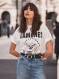 Mint Velvet Ramones Graphic T-Shirt, Ivory