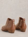 White Stuff Wide Fit Leather Ankle Boots, Mid Tan