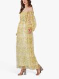 Lace & Beads Lana Tulle Floral Maxi Dress, Yellow/Multi