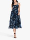Lace & Beads Dane Corset Floral Dress, Blue/Multi