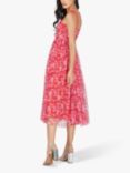 Lace & Beads Dane Corset Floral Dress, Red/Multi
