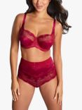 Panache Clara High Waist Briefs, Orchid/Red