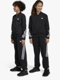 adidas Kids' Future Icons 3 Stripes Bomber Fit Tracksuit Set, Black