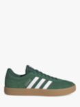 adidas VL Court 3.0 Suede Lace Up Trainers, Dark Green