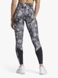 adidas Train Essentials AOP Flower Tie-Dye Training Leggings, Black/Grey Five