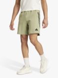 adidas Men's Future Icons 3 Stripes Shorts, Tent Green