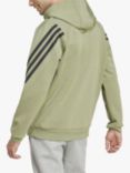 adidas Men's Future Icons 3 Stripes Hoodie, Tent Green