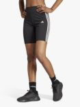 adidas Women's Essentials 3-Stripes Bike Shorts, Black/White