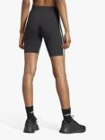 adidas Women's Essentials 3-Stripes Bike Shorts, Black/White