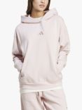 adidas Women's All SZN Fleece Loose Hoodie, Sandy Pink