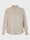 Gerard Darel Bettina Ruffle Shirt, Oatmeal