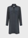 Gerard Darel Saphia Check Silk Dress, Navy/Multi