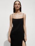 Mango Asun Satin Dress, Black