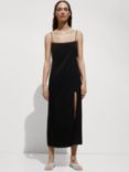 Mango Asun Satin Dress, Black