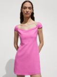 Mango Paulita Linen Blend Mini Dress, Pastel Pink
