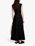 SISLEY Sleeveless Linen Blend Dress, Black